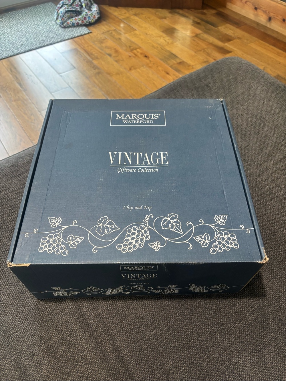 Marquis by Waterford Vintage Chip and Dip Gift Set - Navy Blue Box